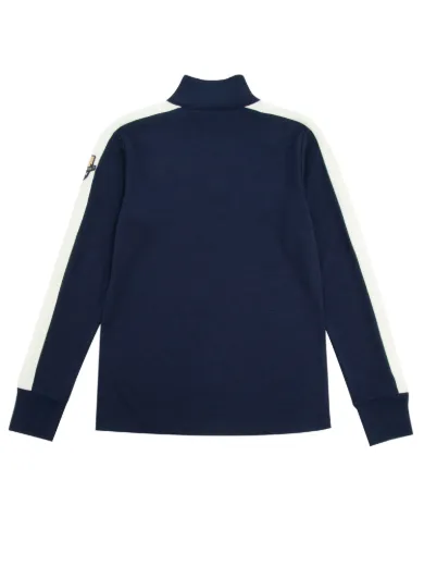 Bilde av WoolLand Ål merino half-zip ulltrøye Blue Ink